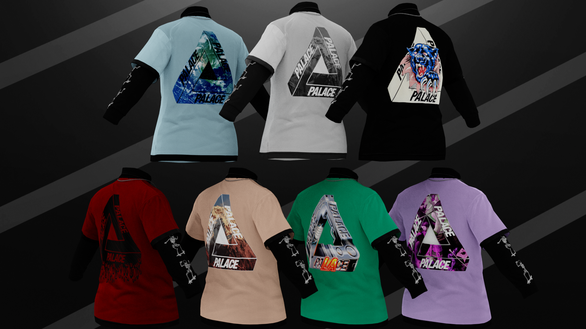 Longsleeve Palace x Adidas • 👕 Clothing • 🧥 Turtleneck — GTA 5 RP Redux