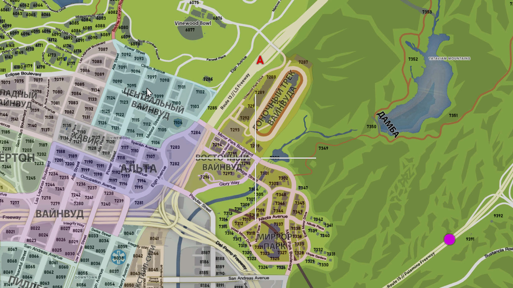 Atlas with addresses | Without grid  • 🖥️ Interface • 🗺️ Map — GTA 5 RP Redux